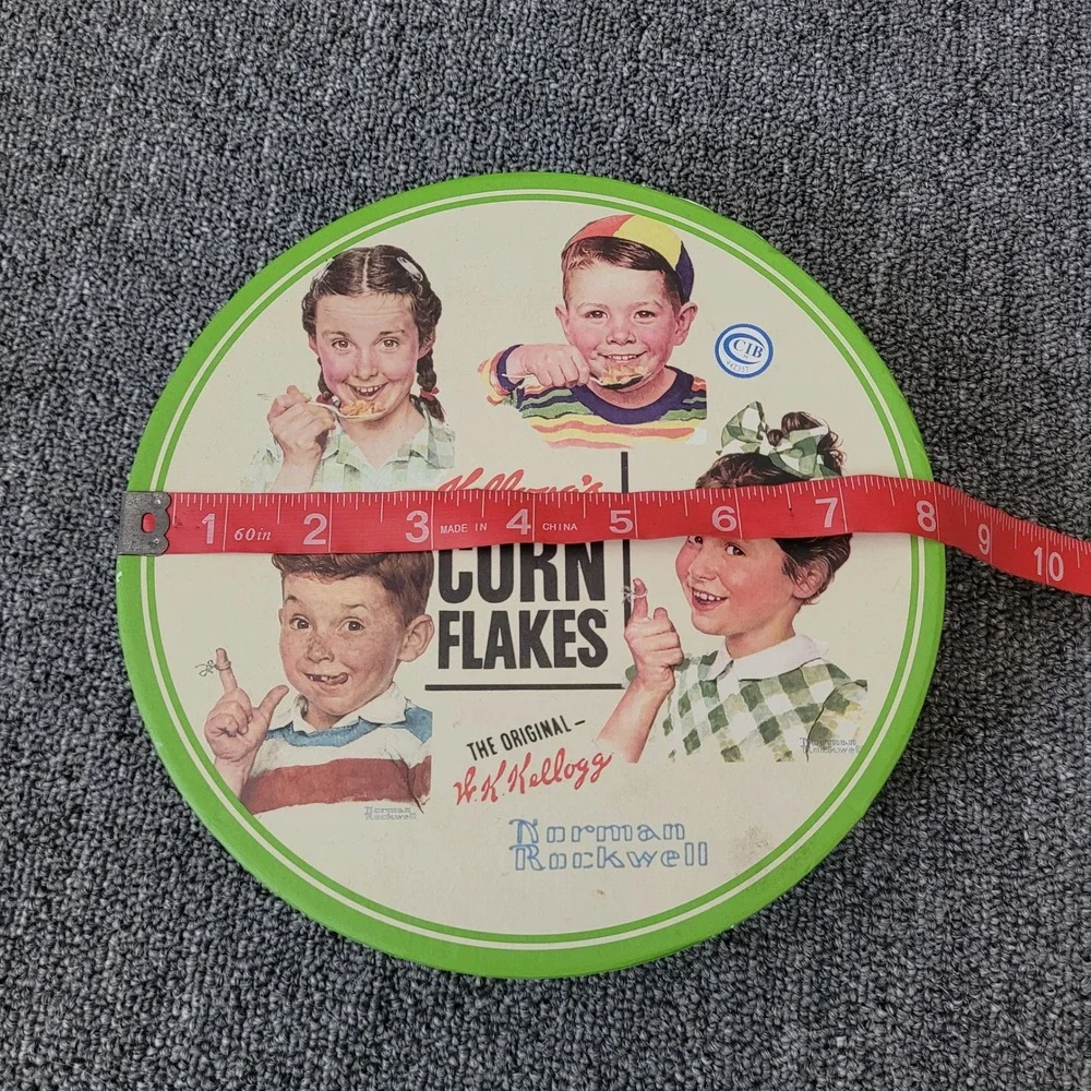 Collectible Norman Rockwell Kellogg's corn flakes set of 4 plates retro american